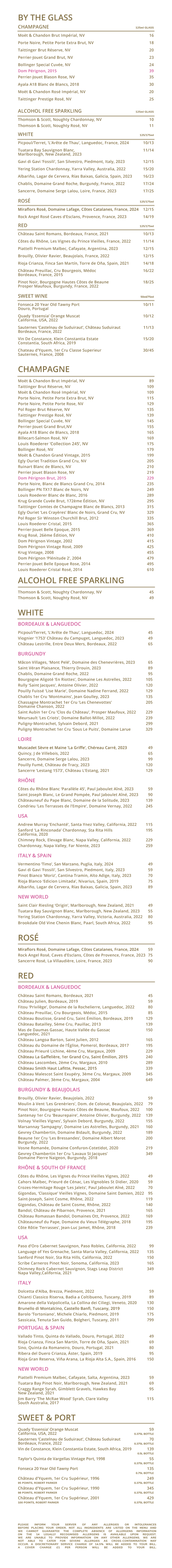 bob bob ricard restaurant soho fine wine and champagne list