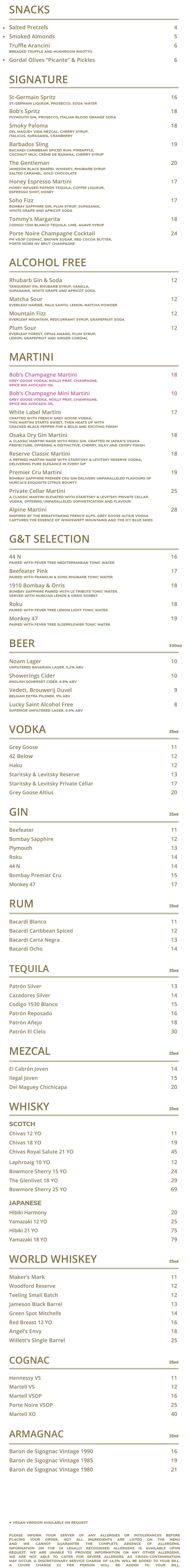bob bob ricard city best cocktail bar east london