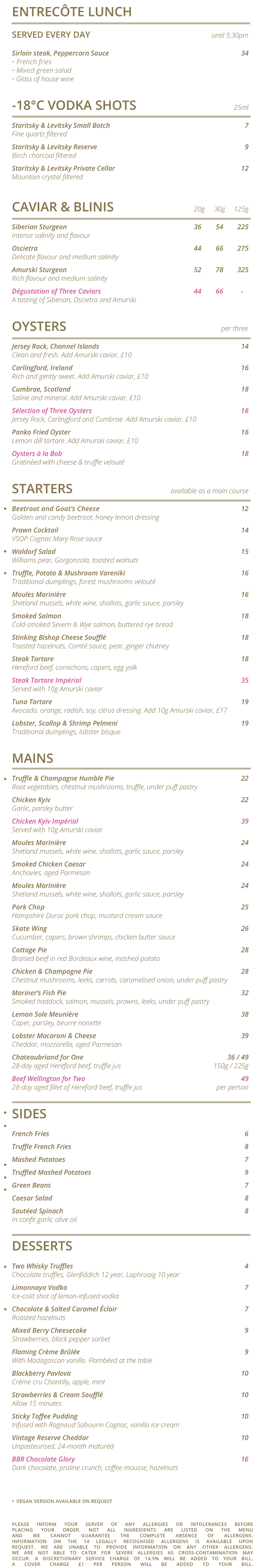 bob bob ricard best date night restaurants london
